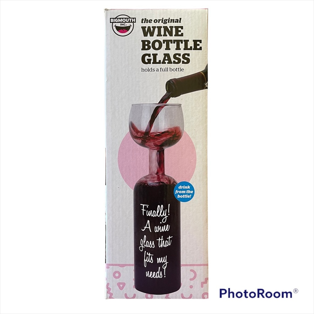 Big Mouth the original Wine Bottle Glass cup holds full bottle wine glass